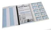 Durable GDPR Compliant Visitor Book 100 Refill Pack Includes 100 Perforated 90x60mm Visitor Badge Inserts & 10 Free Badge Holders - 146465